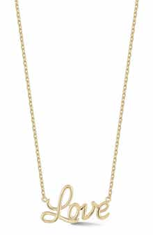 Ember Fine Jewelry 14K Gold 'Love' Pendant Necklace
