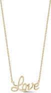 Ember Fine Jewelry 14K Gold 'Love' Pendant Necklace