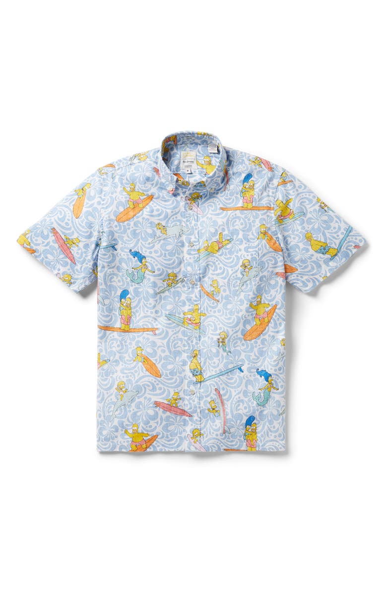 Reyn Spooner The Simpsons Cowabunga Button-Down Shirt, Main, color, 