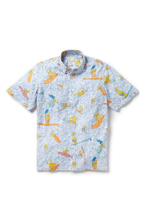 The Simpsons Cowabunga Button-Down Shirt