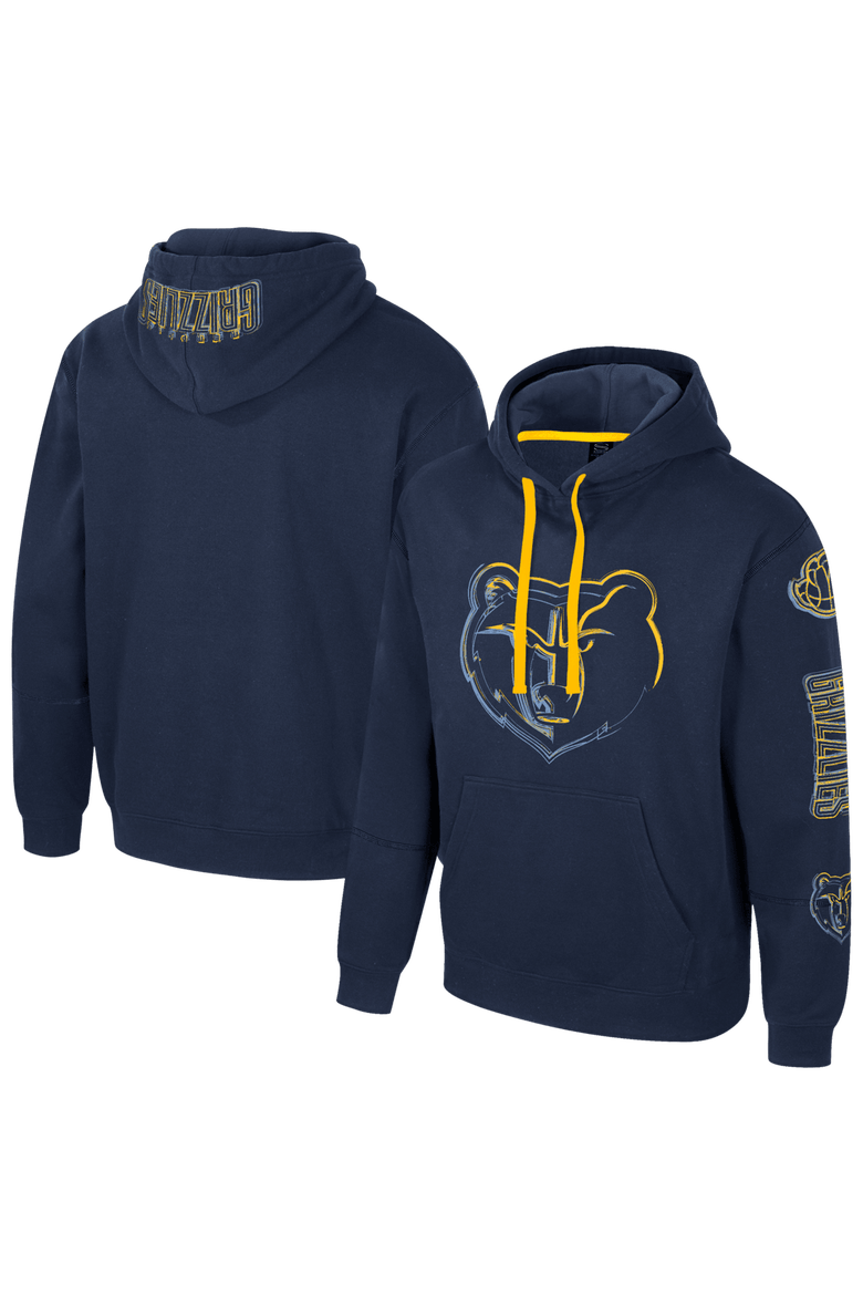 Unisex Stadium Essentials Navy Memphis Grizzlies Elementized Pullover Hoodie, Main, color, Navy