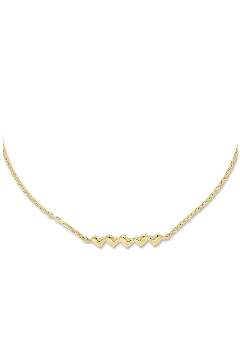 14K Yellow Gold Heart Bar Bracelet, Alternate, color, GOLD