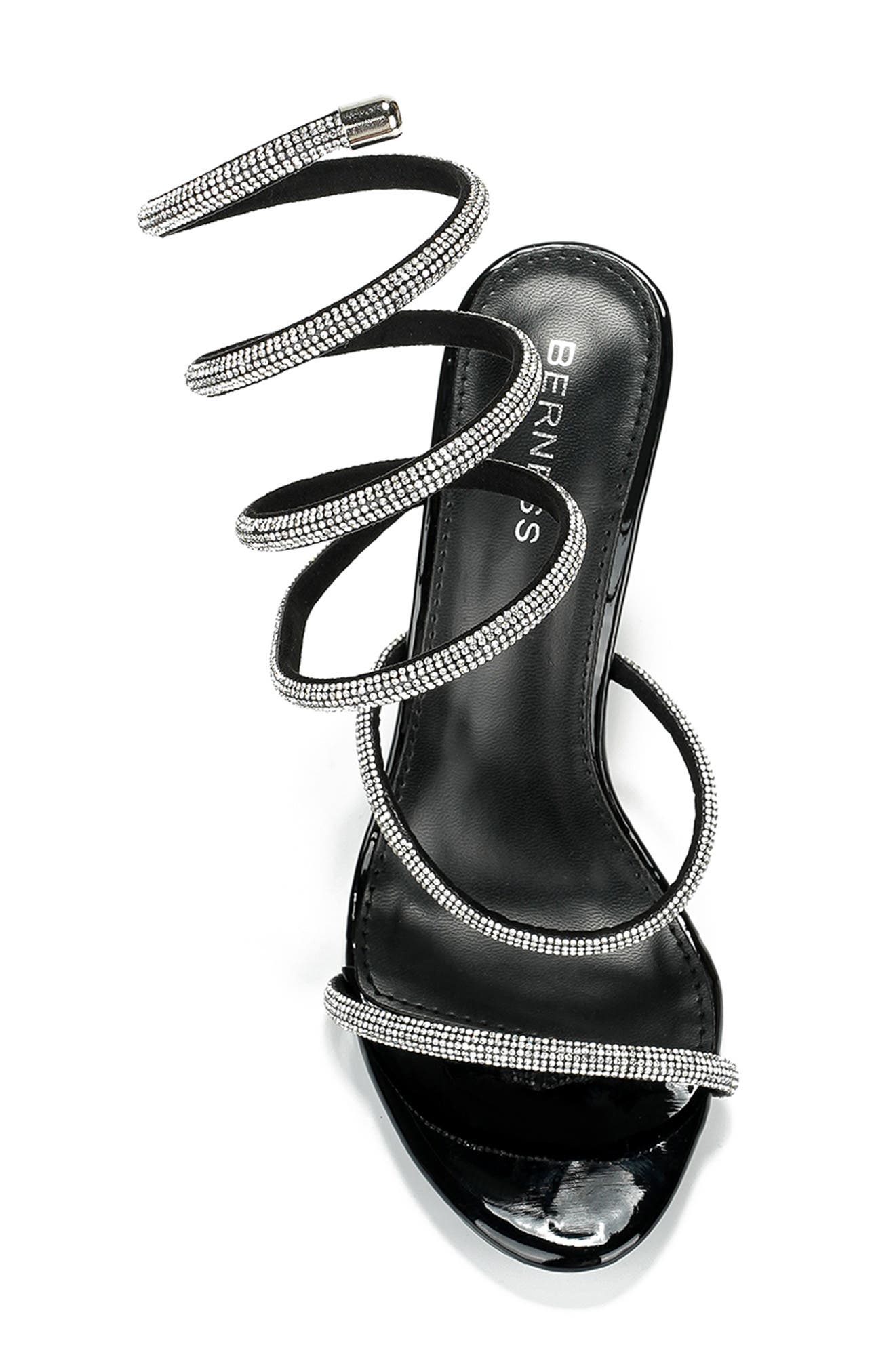 BERNESS Alexandra Ankle Wrap Sandal, Alternate, color, Black