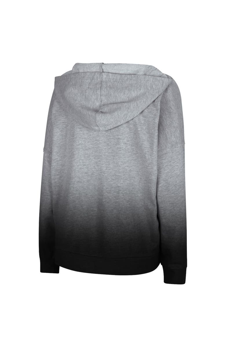 COLOSSEUM Women's Colosseum Heathered Gray Iowa Hawkeyes On Wednesdays Dip-Dye Pullover Hoodie, Alternate, color,