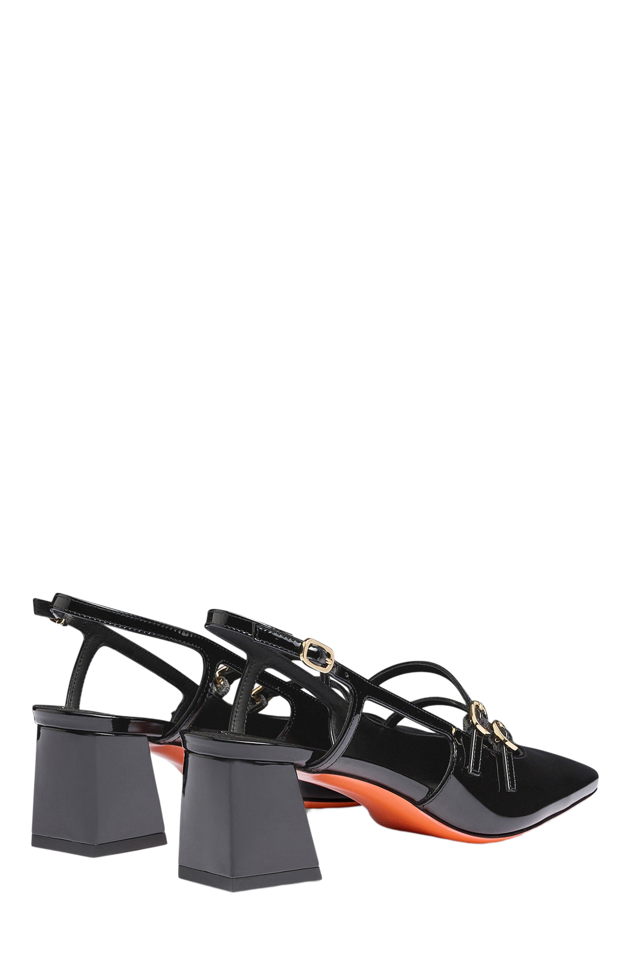 Santoni Women's mid-heel slingback, Alternate, color, 