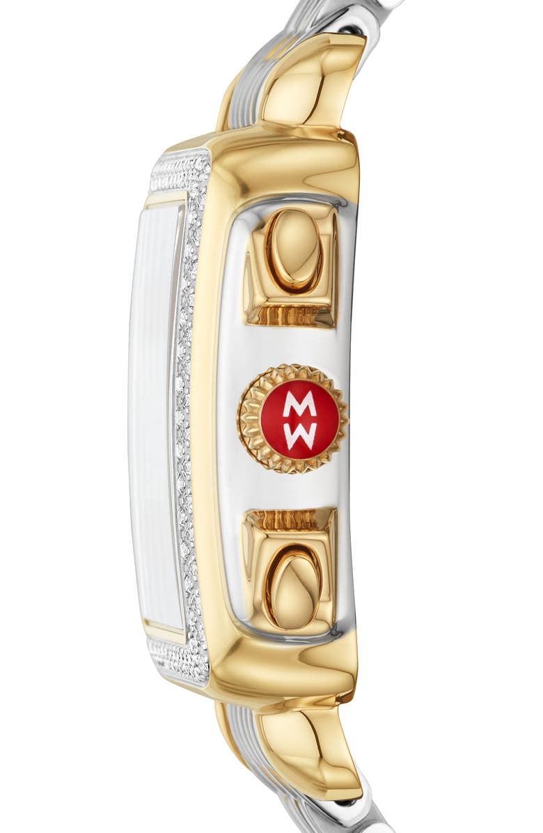 MICHELE Deco Diamond Chronograph Bracelet Watch, 35mm, Alternate, color, 