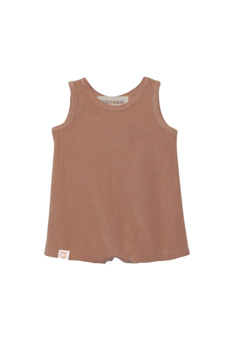 Beckett and Bear Dustin Sleeveless Romper, Main, color, Brown