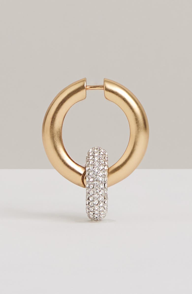 Reiss Amber Pavé Statement Hoop Earrings, Alternate, color, Gold / Silver Tone/ Crystal