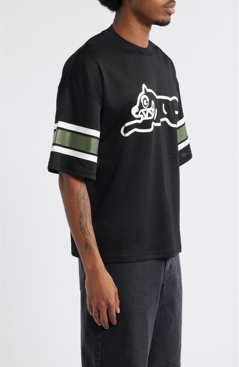 ICECREAM Hike Oversize Running Dog Mesh Graphic T-Shirt, Alternate, color, Black