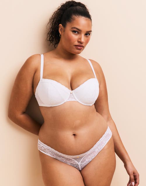 Adore Me Lucie Contour Balconette Bra in White at Nordstrom, Size 42C