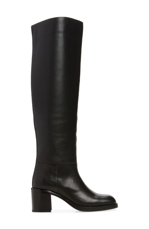 Jeffrey Campbell Vinyl Over The Knee Boot In Black