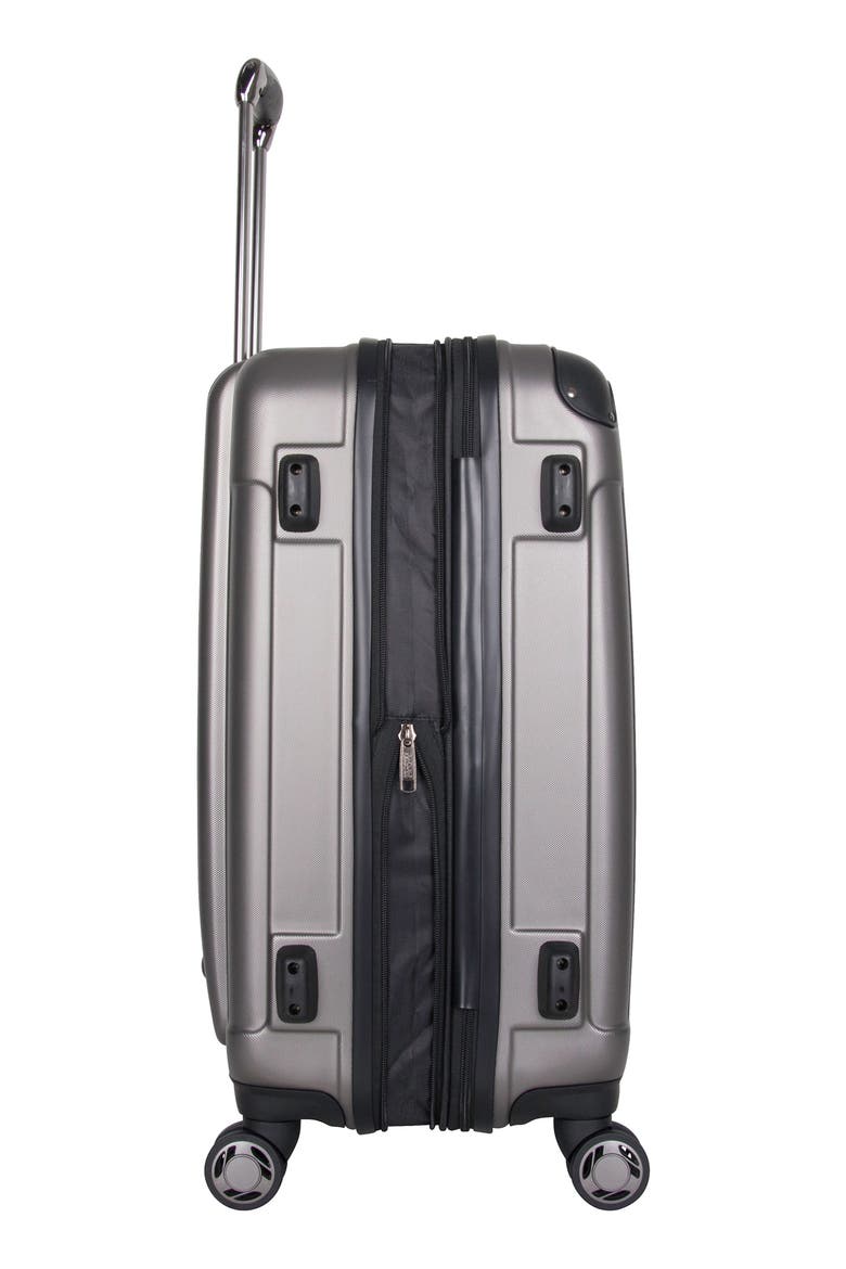 Renegade Lightweight Hardside Expandable Spinner Luggage, Alternate, color, SILVER