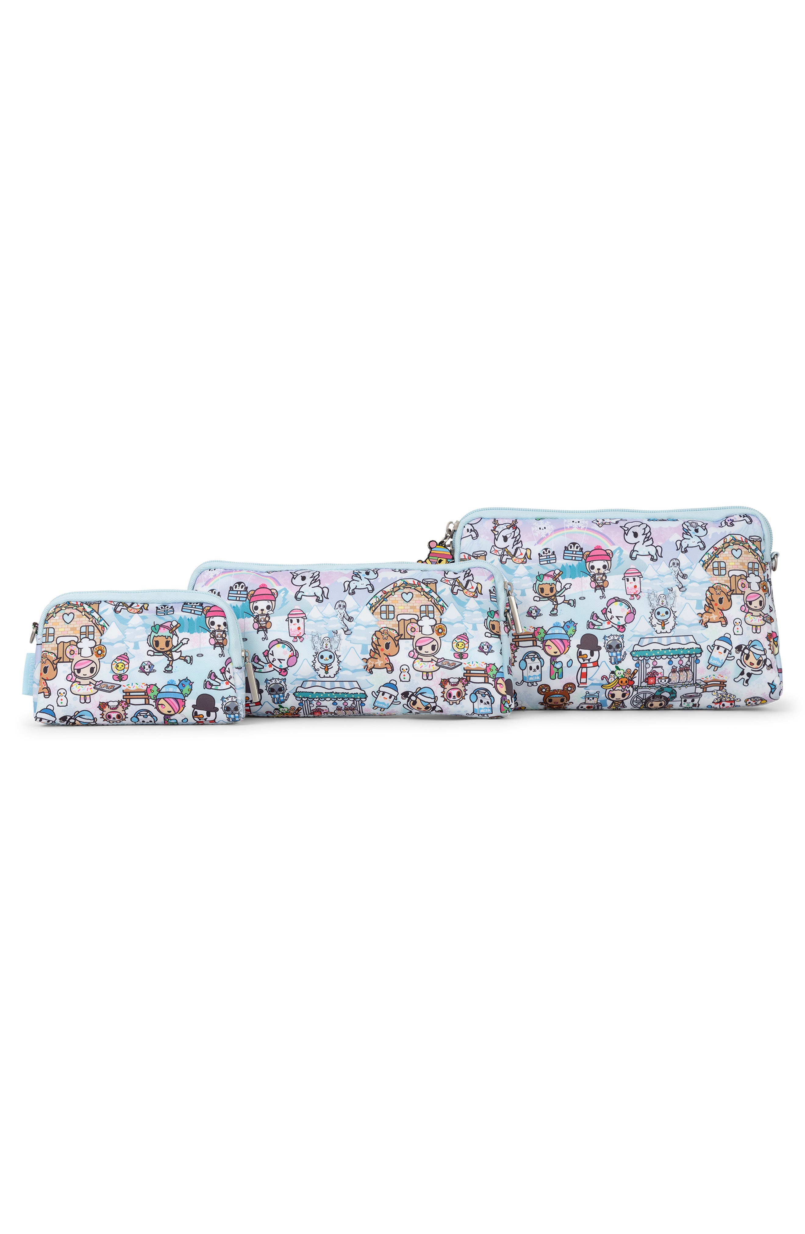 Be Set Zip Top Case, Alternate, color, TOKIDOKI SNOW DAY
