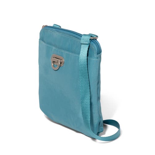 Baggallini Coastal Flip Lock Mini Crossbody In Seaside Blue