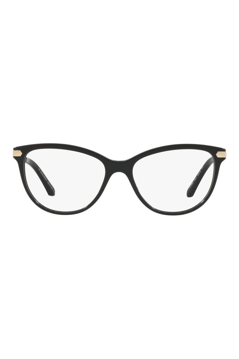 54mm Cat Eye Reading Glasses, Main, color, BLACK