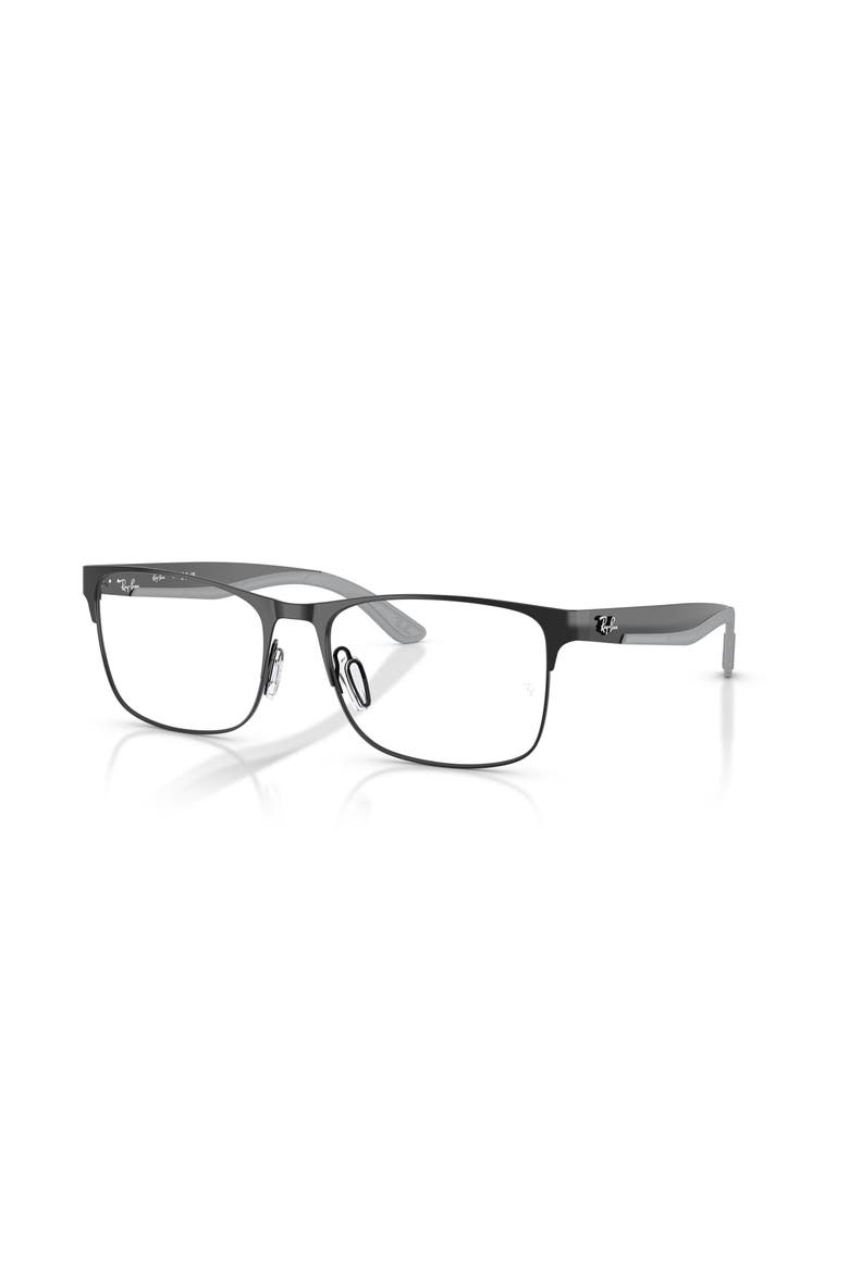 57mm Rectangle optical glasses, Main, color, Black