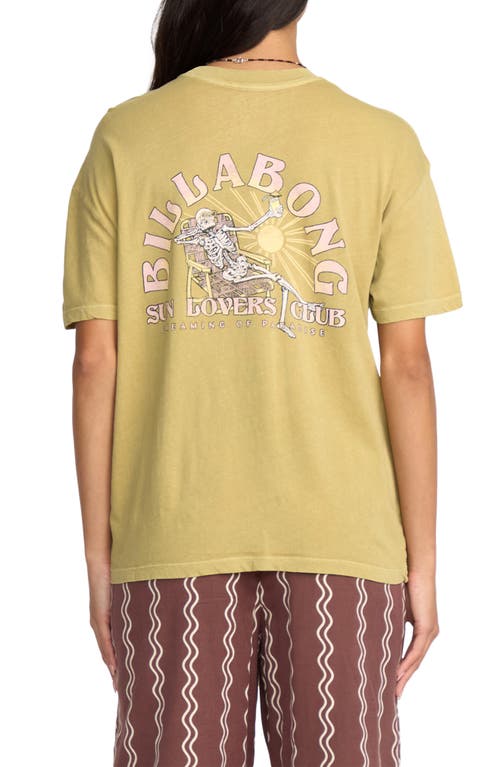 Billabong Sun Lovers Club Cotton Graphic T-shirt In Gray