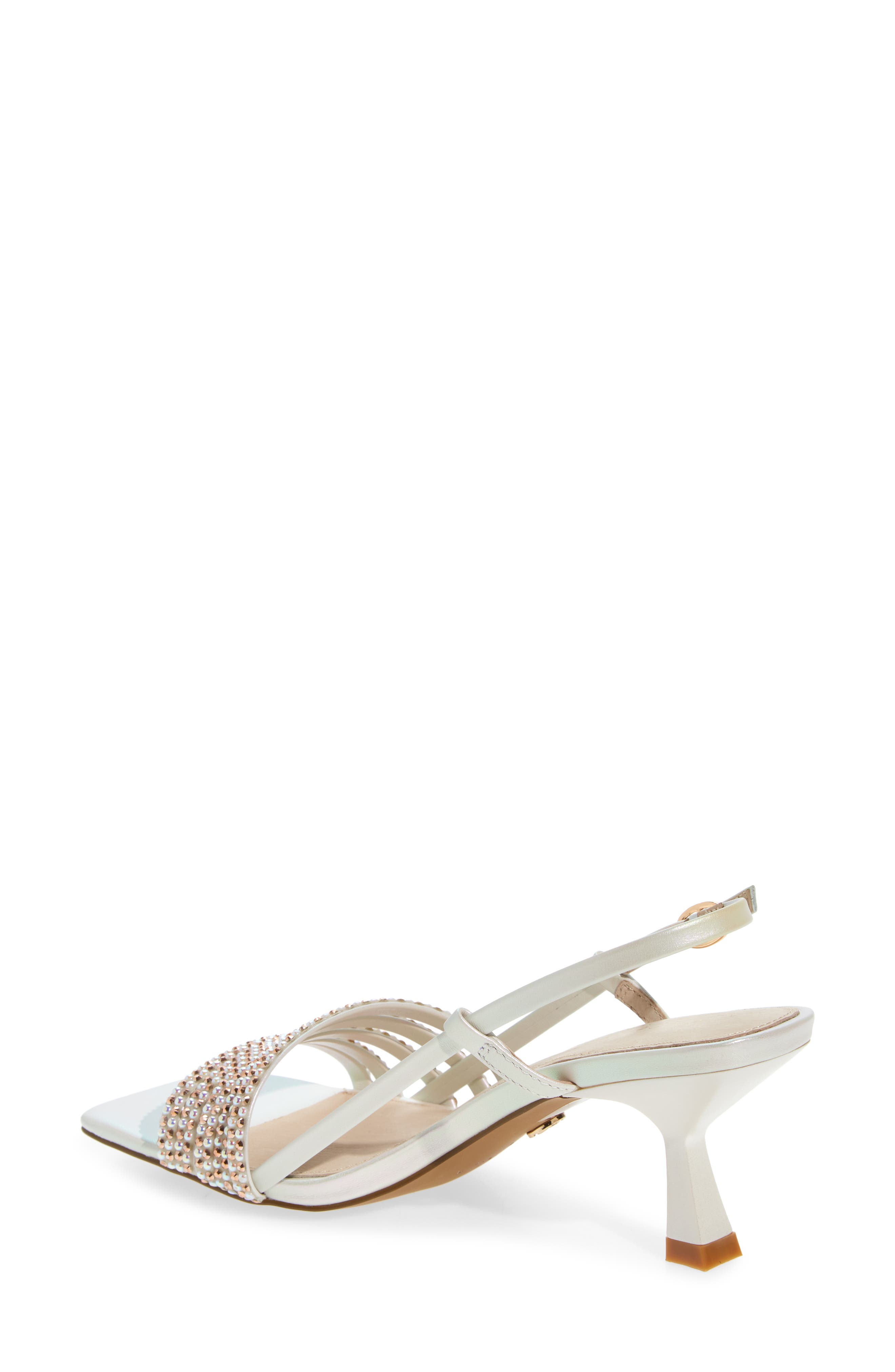 Cecelia New York Kasper Square Toe Sandal, Alternate, color, Pearl White Jewel