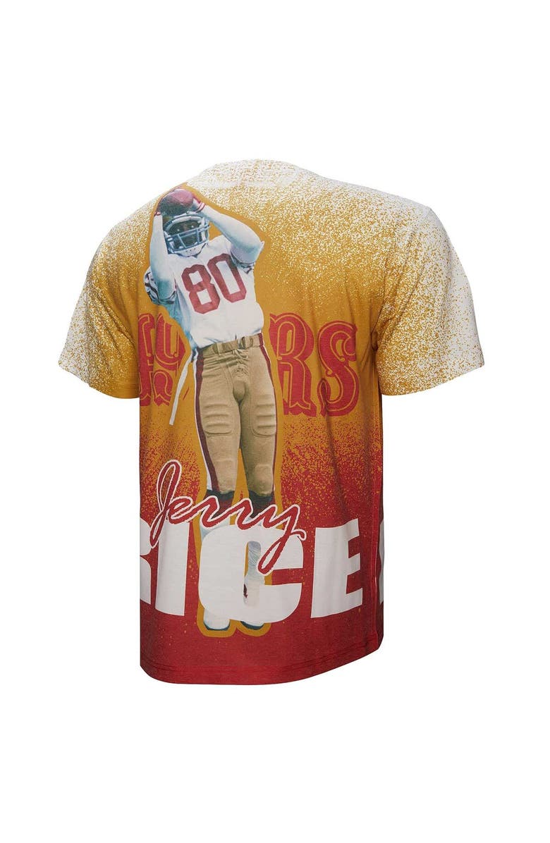 Mitchell & Ness Men's Mitchell & Ness Jerry Rice Gray San Francisco 49ers Burst Retired Player T-Shirt, Alternate, color, Gray