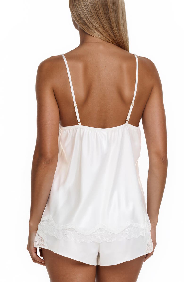 Flora Nikrooz Estella Lace Trim Short Pajamas, Alternate, color, Ivory