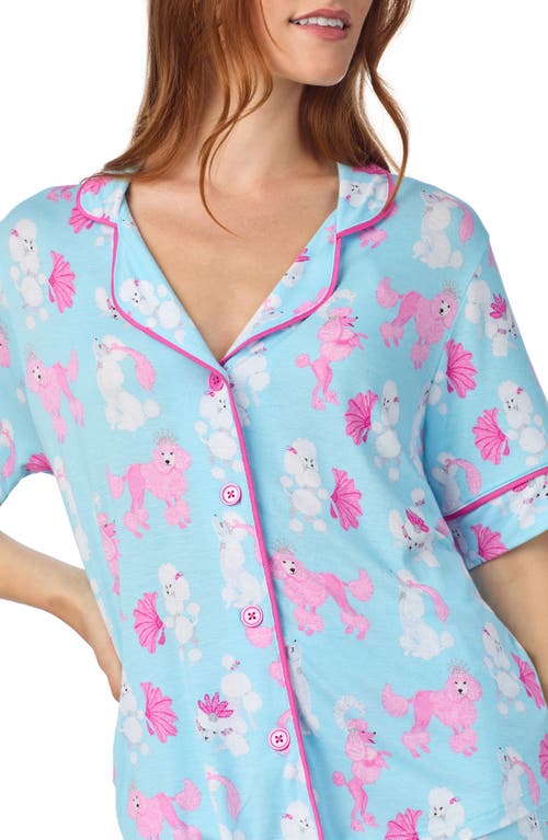 Room Service Pjs Print Short Pajamas In Blue