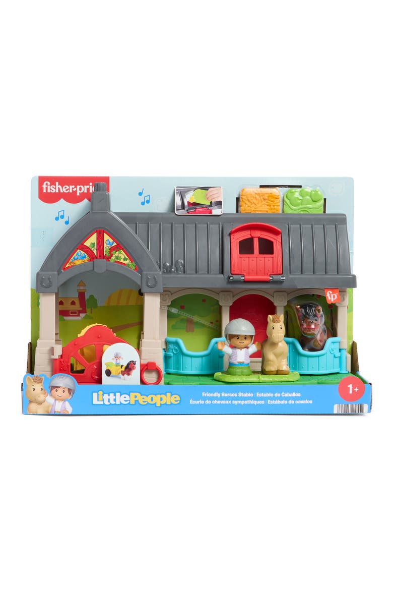 Little People® Friendly Horses Stable Playset, Main, color, STABLE
