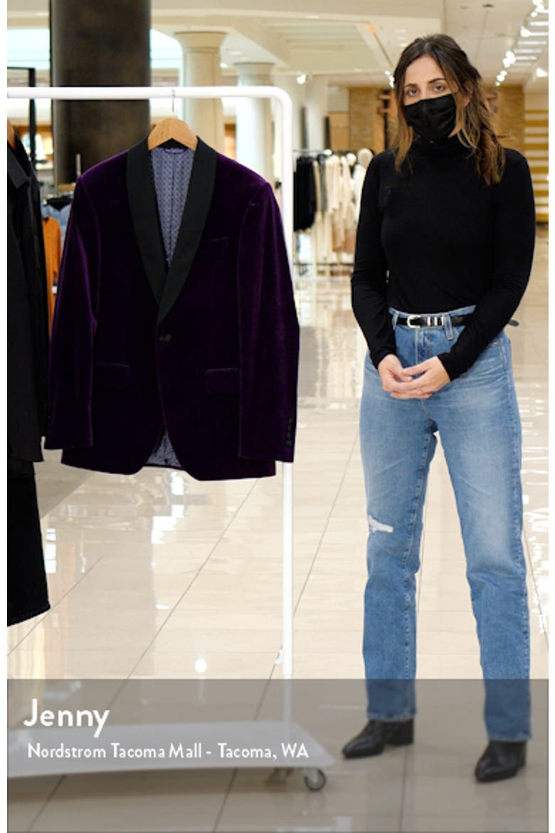 Josh Slim Fit Velvet Tuxedo Jacket video