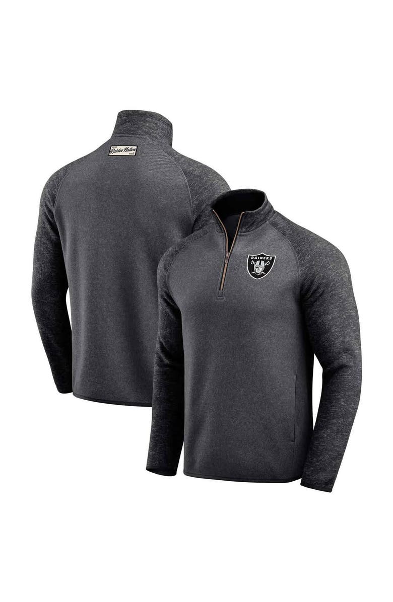 Darius Rucker Collection by Fanatics Men's Darius Rucker Collection by Fanatics Black Las Vegas Raiders Tonal Quarter-Zip Jacket, Alternate, color, Black