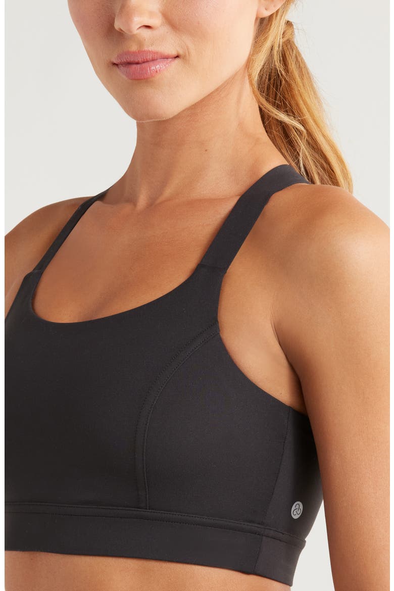 Studio Luxe Lite Court Sports Bra, Alternate, color, BLACK
