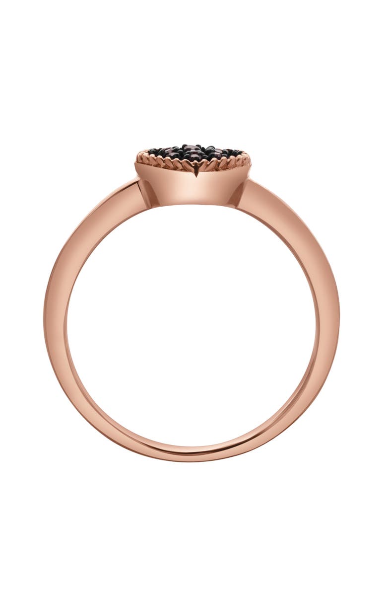 LuvMyJewelry Dalia Sterling Silver 0.05 Ct Diamond Heart Ring, Alternate, color, Pink Rhodium Sterling Silver