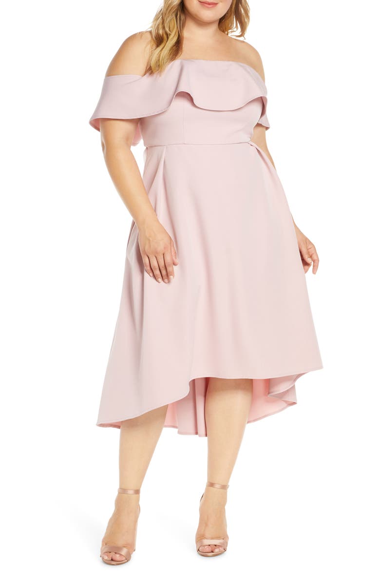 Chi Chi London Curve Wanda Off the Shoulder Cocktail Dress, Main, color,