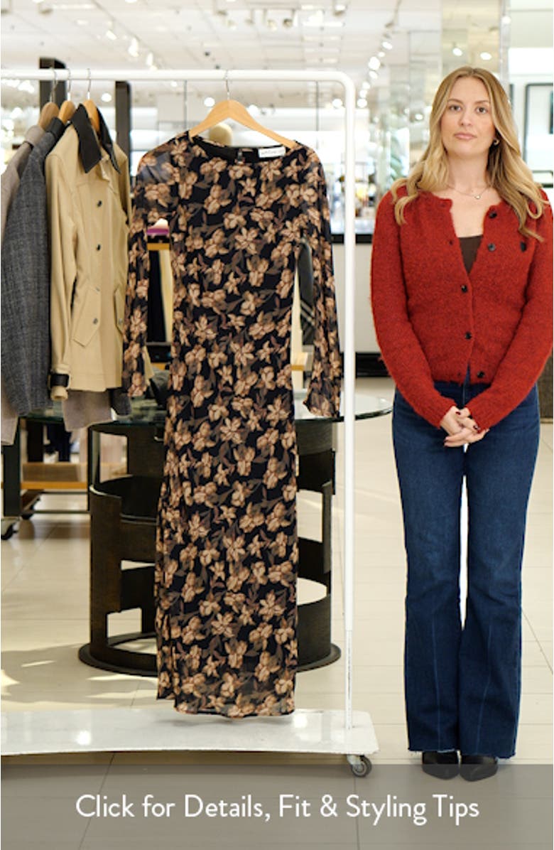 Joran Floral Long Sleeve Dress, sales video thumbnail