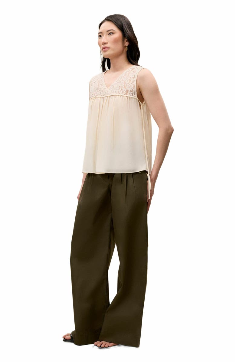 Rebecca Taylor Marielle Lace Top, Alternate, color, Ivory