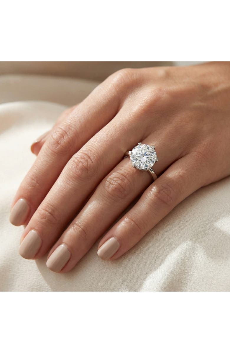 Bliss Diamond Certfied 6Ct Diamond Engagement Ring Solitaire 14k Gold Lab Grown, Alternate, color, 14K White Gold