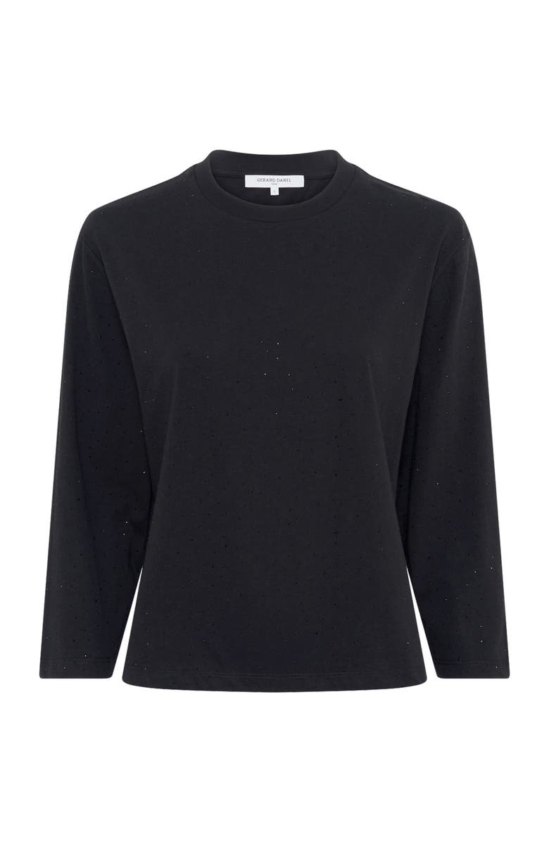 GERARD DAREL Hermine Relaxed Long Sleeve Top, Alternate, color, Black
