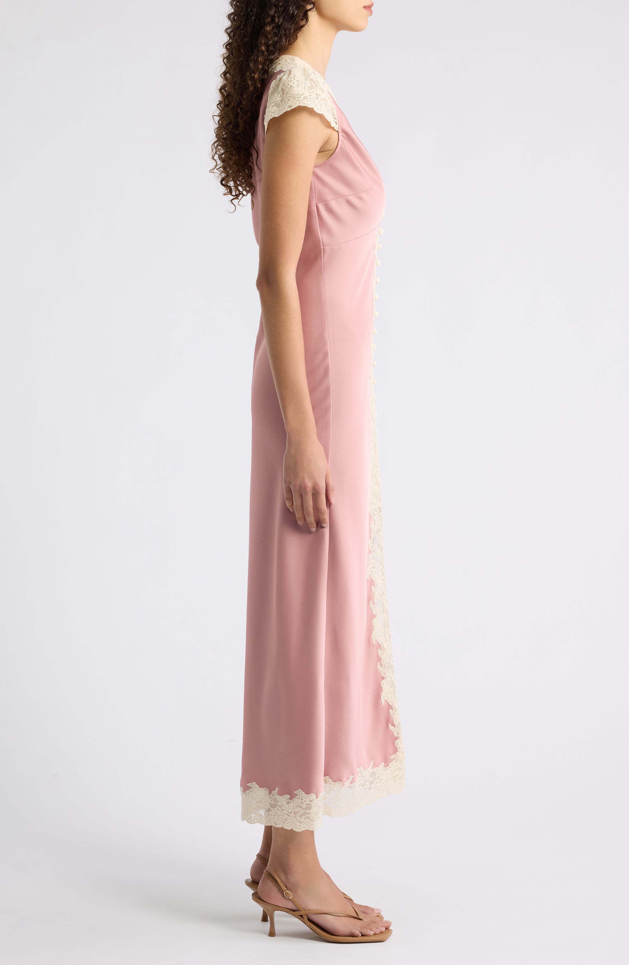 LoveShackFancy Para Lace Detail Maxi Dress (Women) | Nordstrom