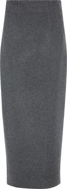 Khaite Loxley Virgin Wool, Silk & Cashmere Pencil Skirt