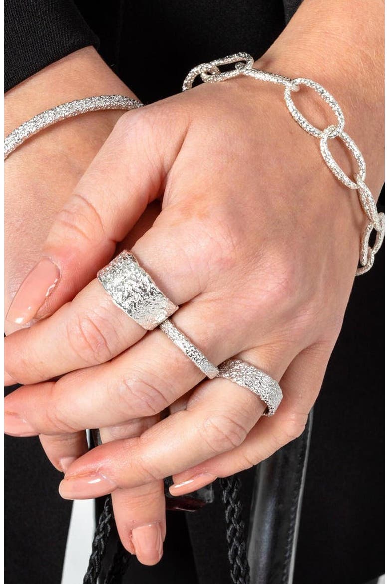 Hula Wide Ring, Alternate, color, Sterling Silver