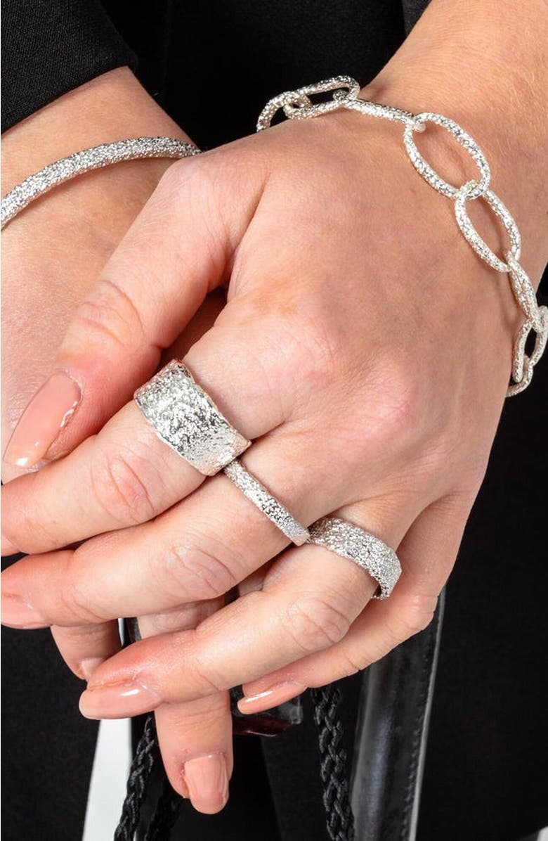 Lucy Quartermaine Hula Wide Ring, Alternate, color, Sterling Silver