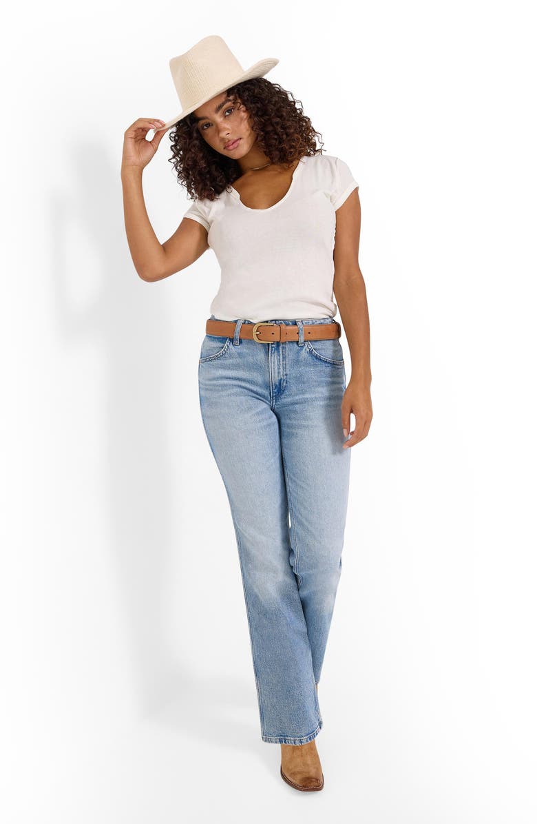 Wrangler Wrancher High Waist Bootcut Jeans, Alternate, color, Frosty Silver