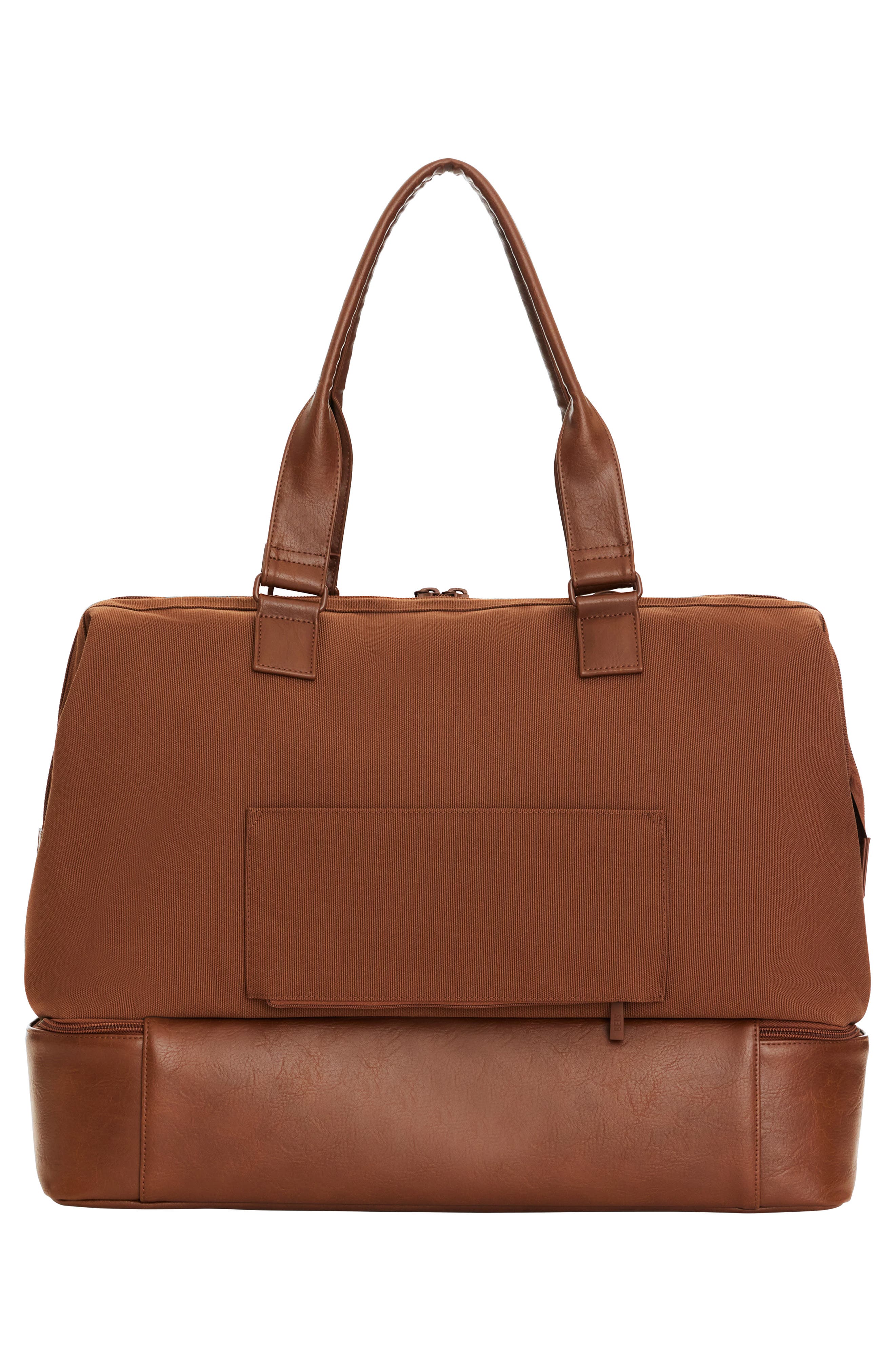 Béis The Weekender Canvas & Faux Leather Bag, Alternate, color, 