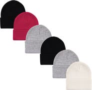 Hudson Baby 6Pc Knit Cuffed Beanie