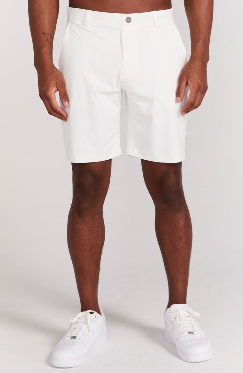 Redvanly Varick Pull-On Shorts, Main, color, Bright White