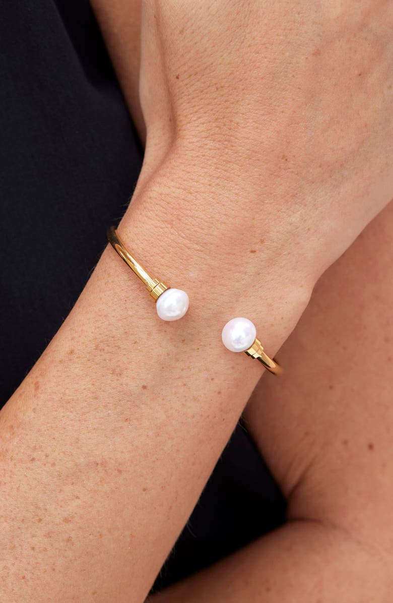 SAVVY CIE JEWELS Cultured Freshwater Pearl Cuff Bracelet, Alternate, color, 