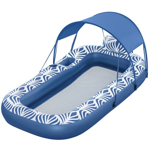 Comfort Plush Shaded Pool Lounge Float