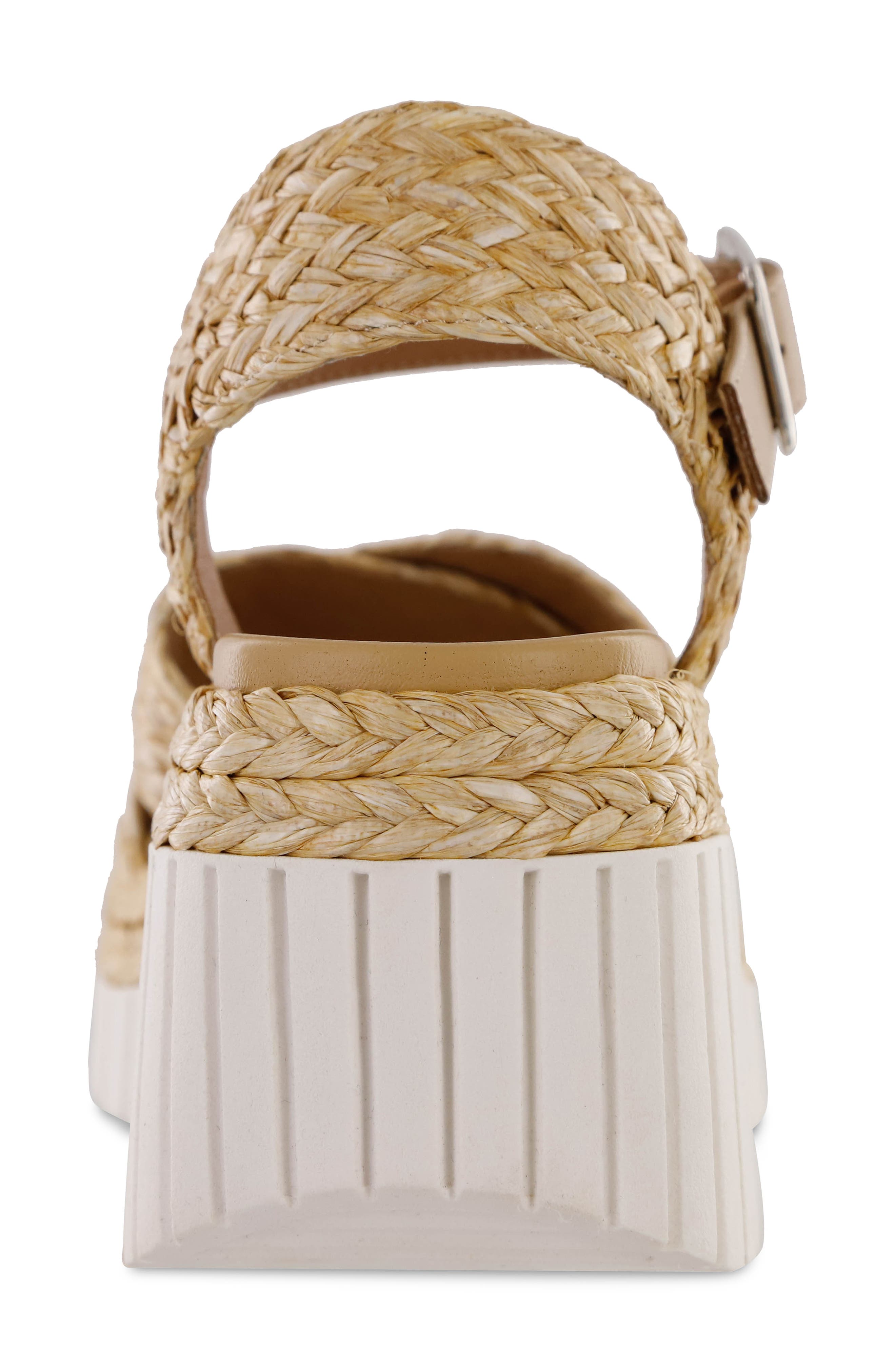 MIA Zamara Raffia Wedge Platform Sandal, Alternate, color, 