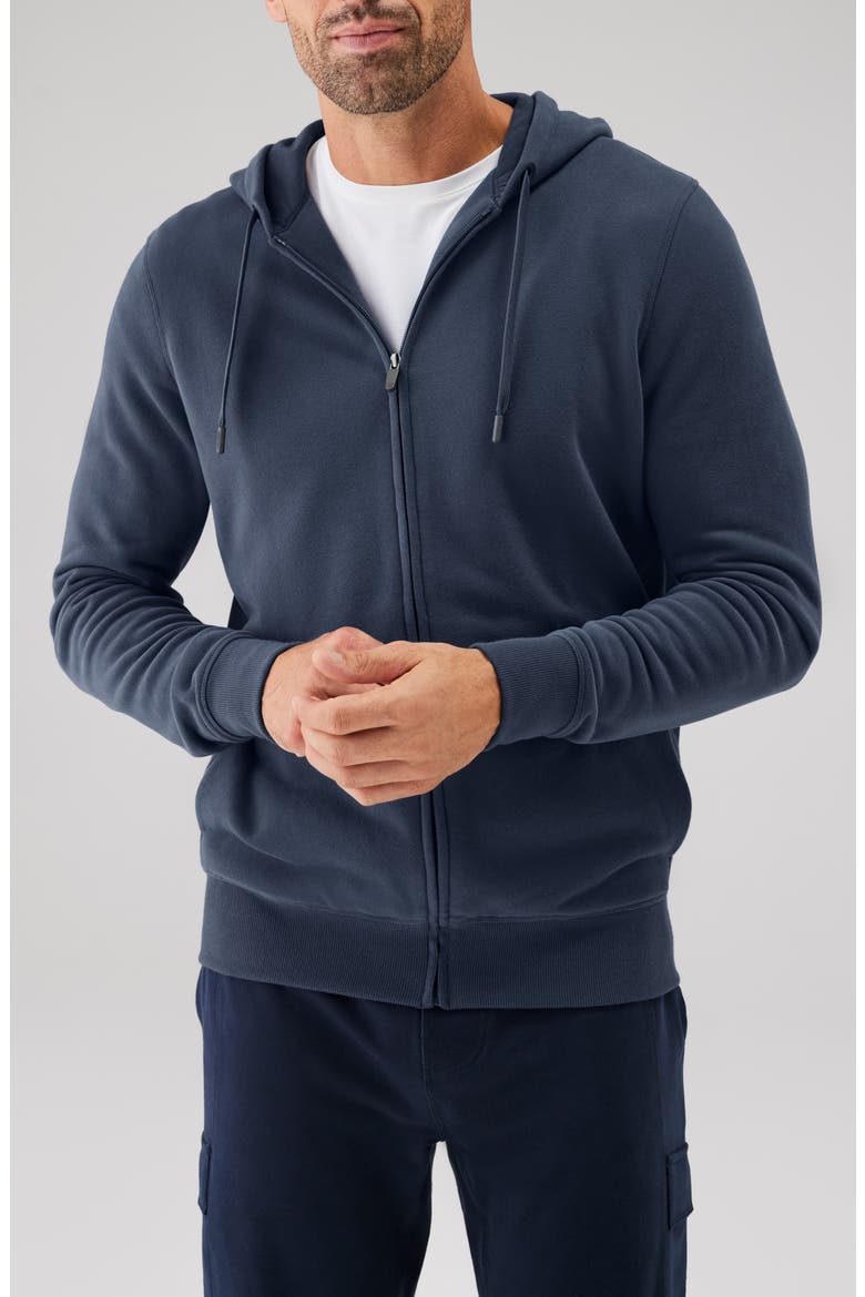 Ace Cotton Blend French Terry Zip Hoodie, Main, color, TOTAL ECLIPSE