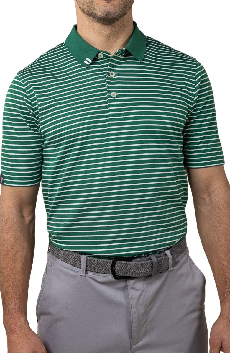 ASHWORTH GOLF 2Bar Stripe Polo, Main, color, Club Green/White