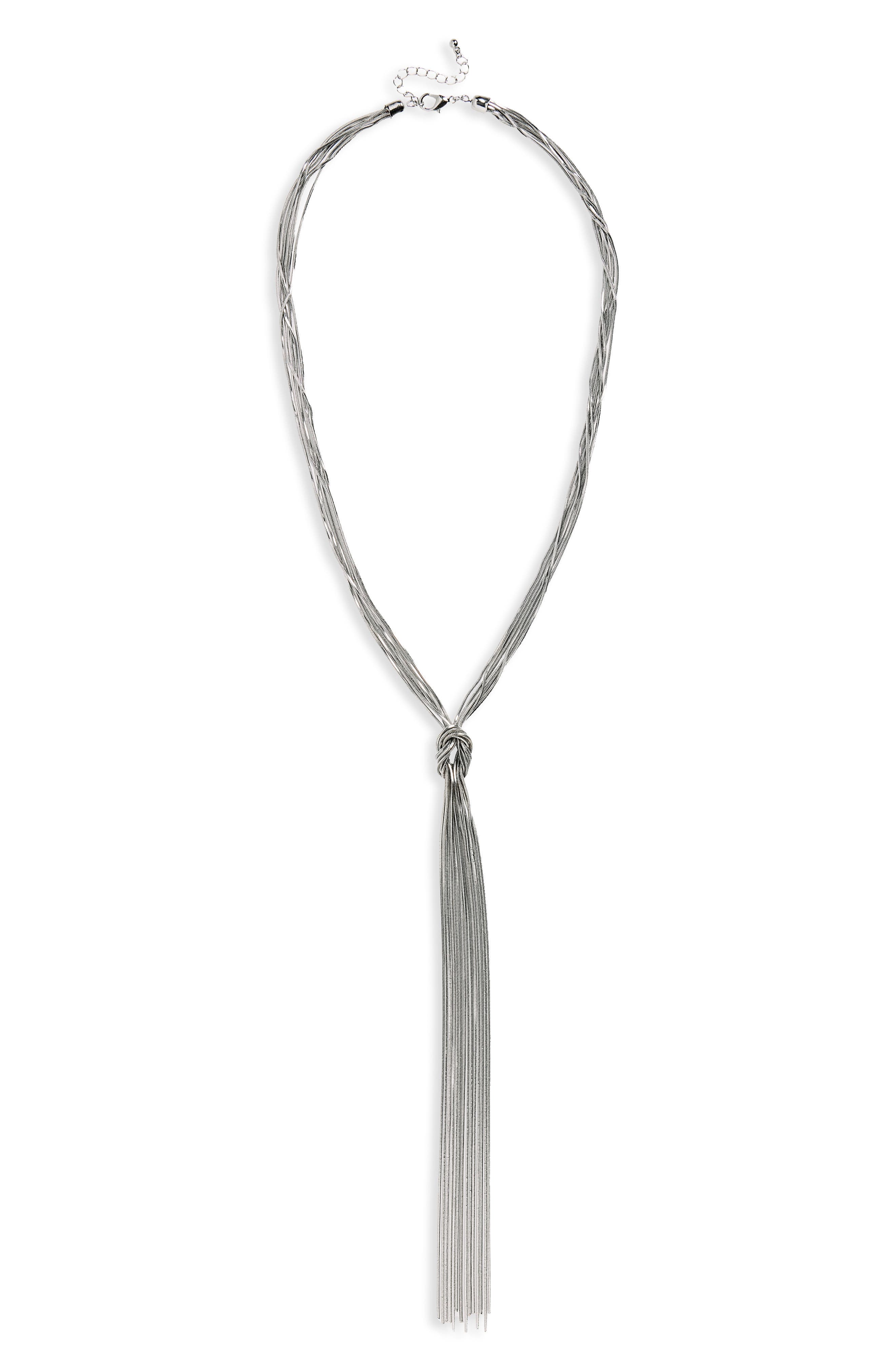 NORDSTROM RACK Multi Strand Knotted Y-Necklace