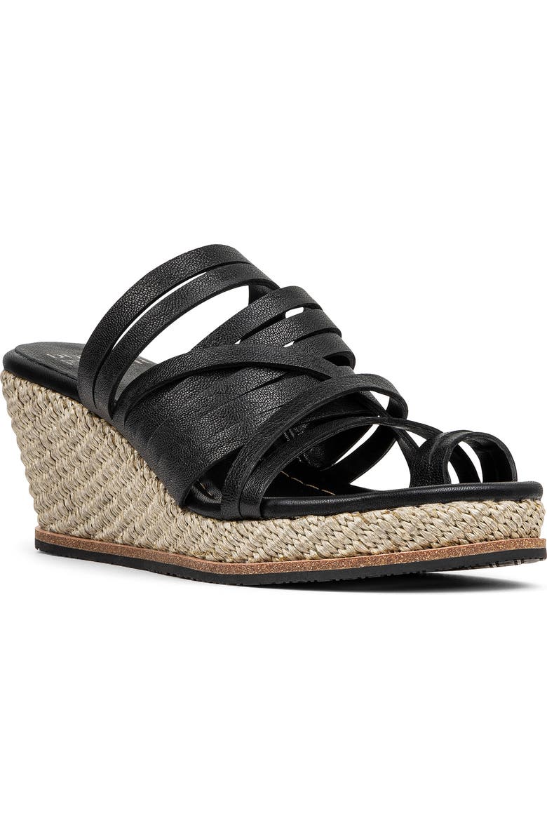 Donald Pliner Espadrille Wedge Sandal, Main, color, Black